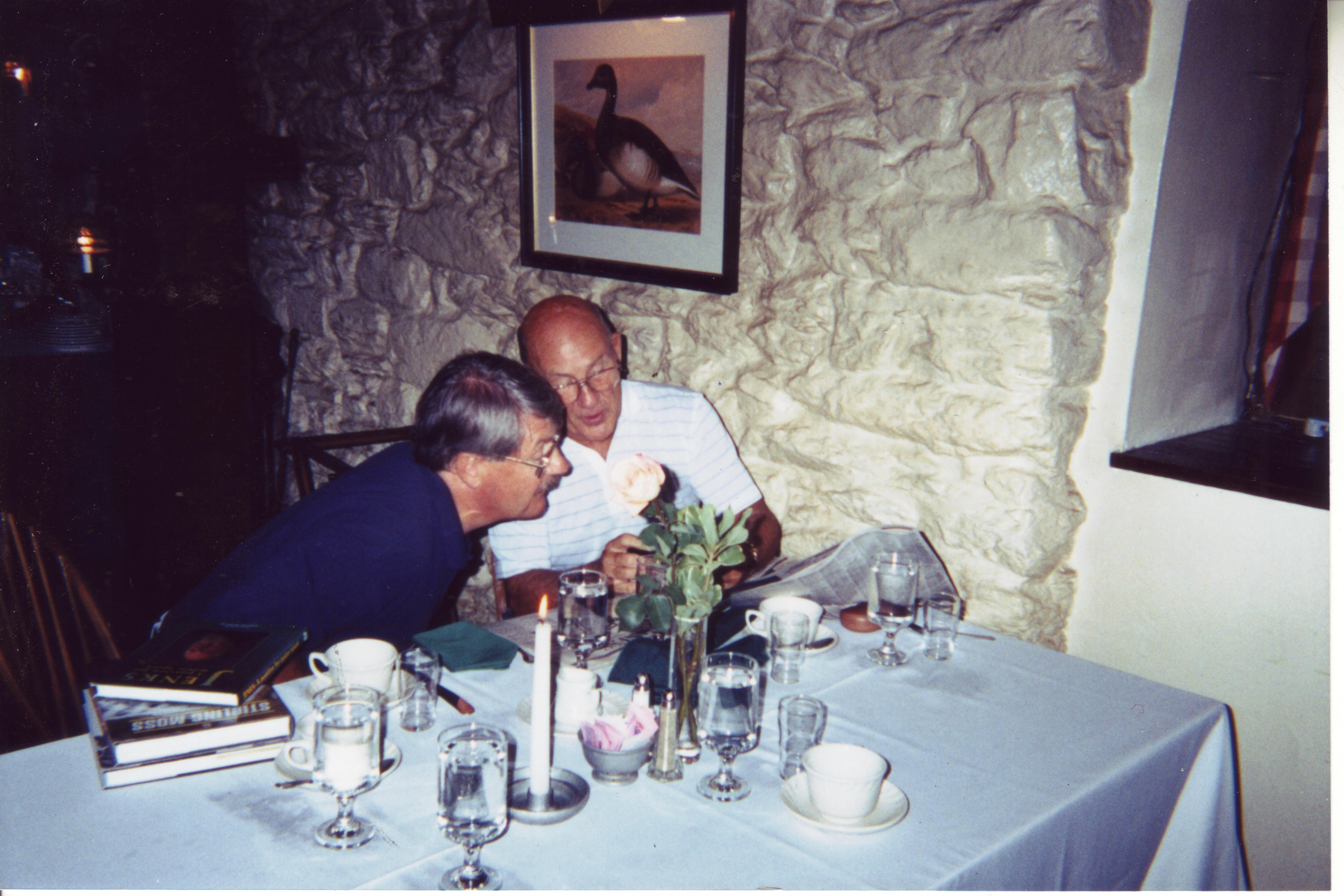 6 Stirling Moss and David at breakfast next day.JPG